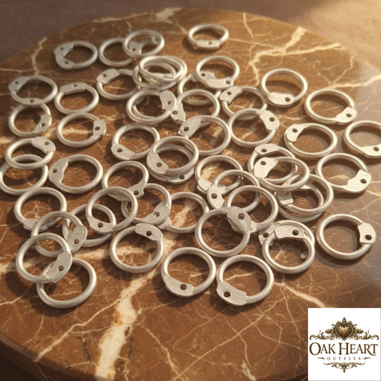 Aluminum 9mm Chainmail Rings – Round Riveted Armor Rings with Free Tool for Crafting