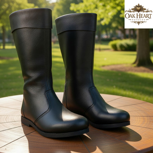 Medieval Side Lace Leather Boots – Renaissance Faire Costume Shoes
