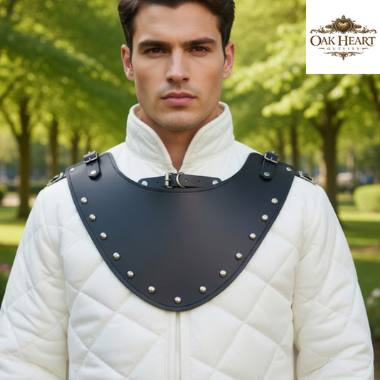 Leather Gorget Neck Armor – Medieval & Fantasy Costume