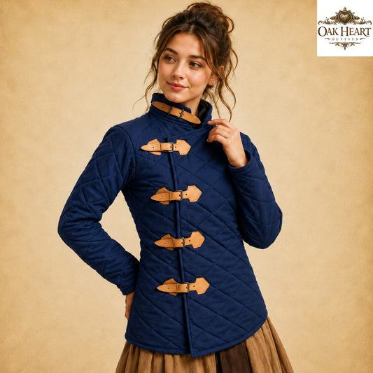 Red Medieval Gambeson Jacket | Quilted Padded Armor