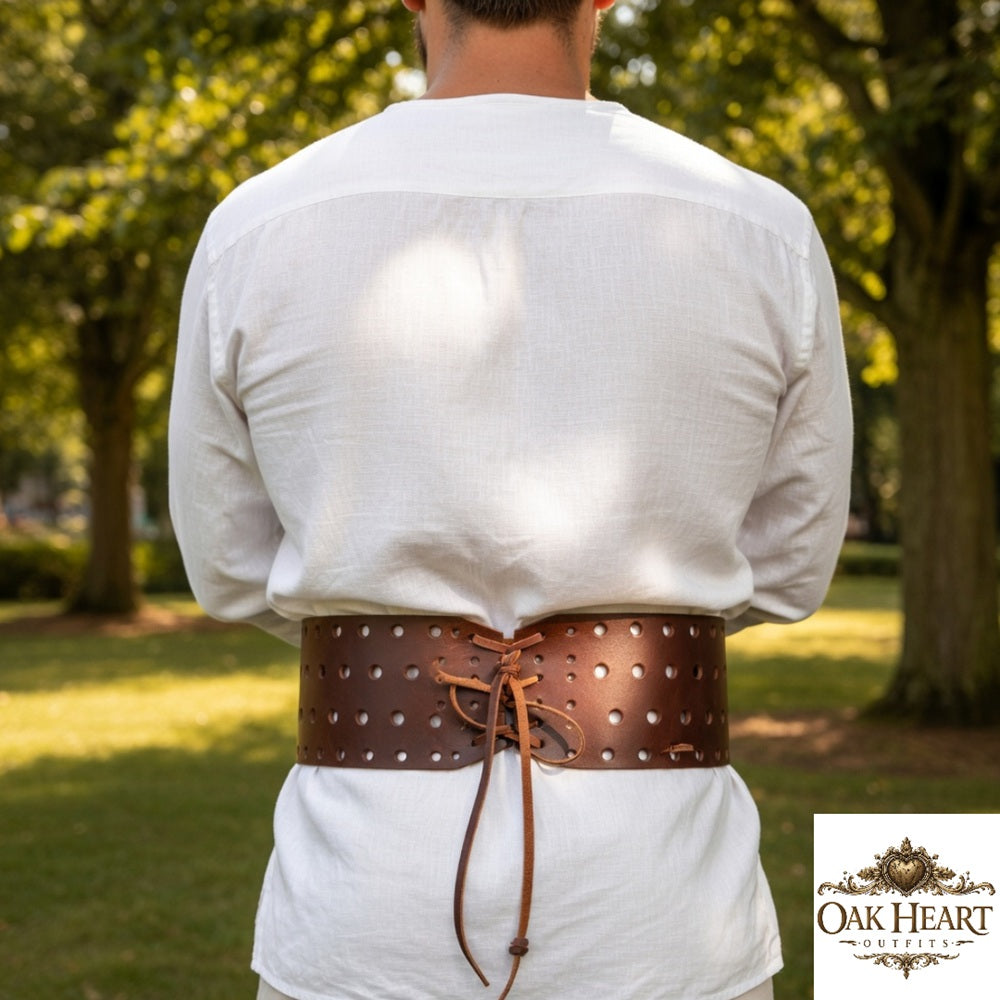 Medieval Leather Belt for Padded Chausses โ Ren Faire & HMB Gear