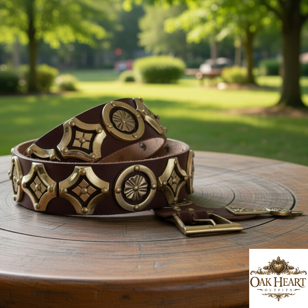 Medieval Leather Belt for Ren Faire, LARP & Reenactment Costume