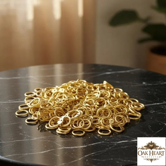 Brass Riveted Rings – Medieval Chainmail Repair Rings Natural Finish
