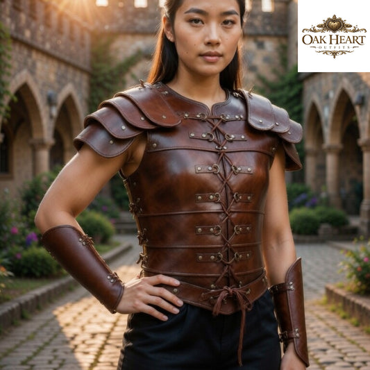 Medieval Leather Lorica Segmentata | Chest Armor Body Suit