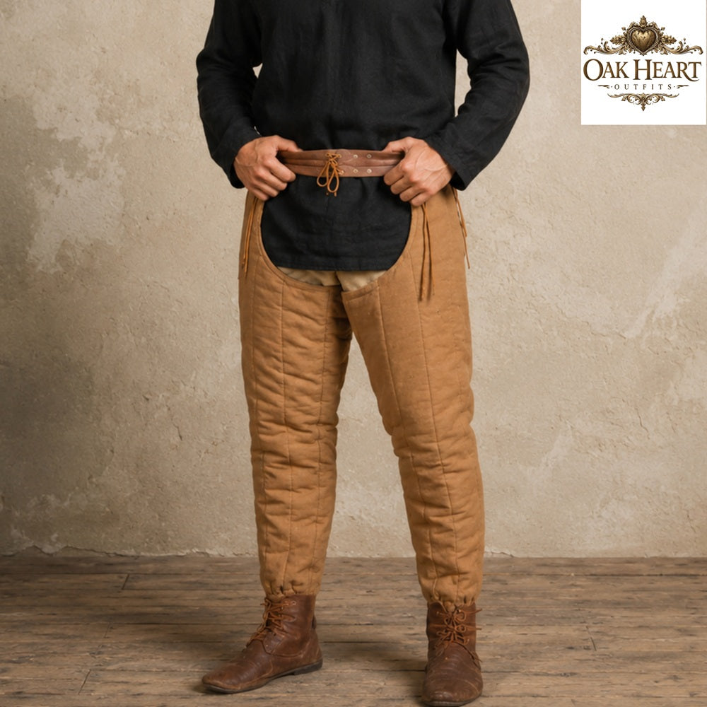 Medieval Padded Linen Leggings – Quilted Chausses for SCA, LARP & HEMA |