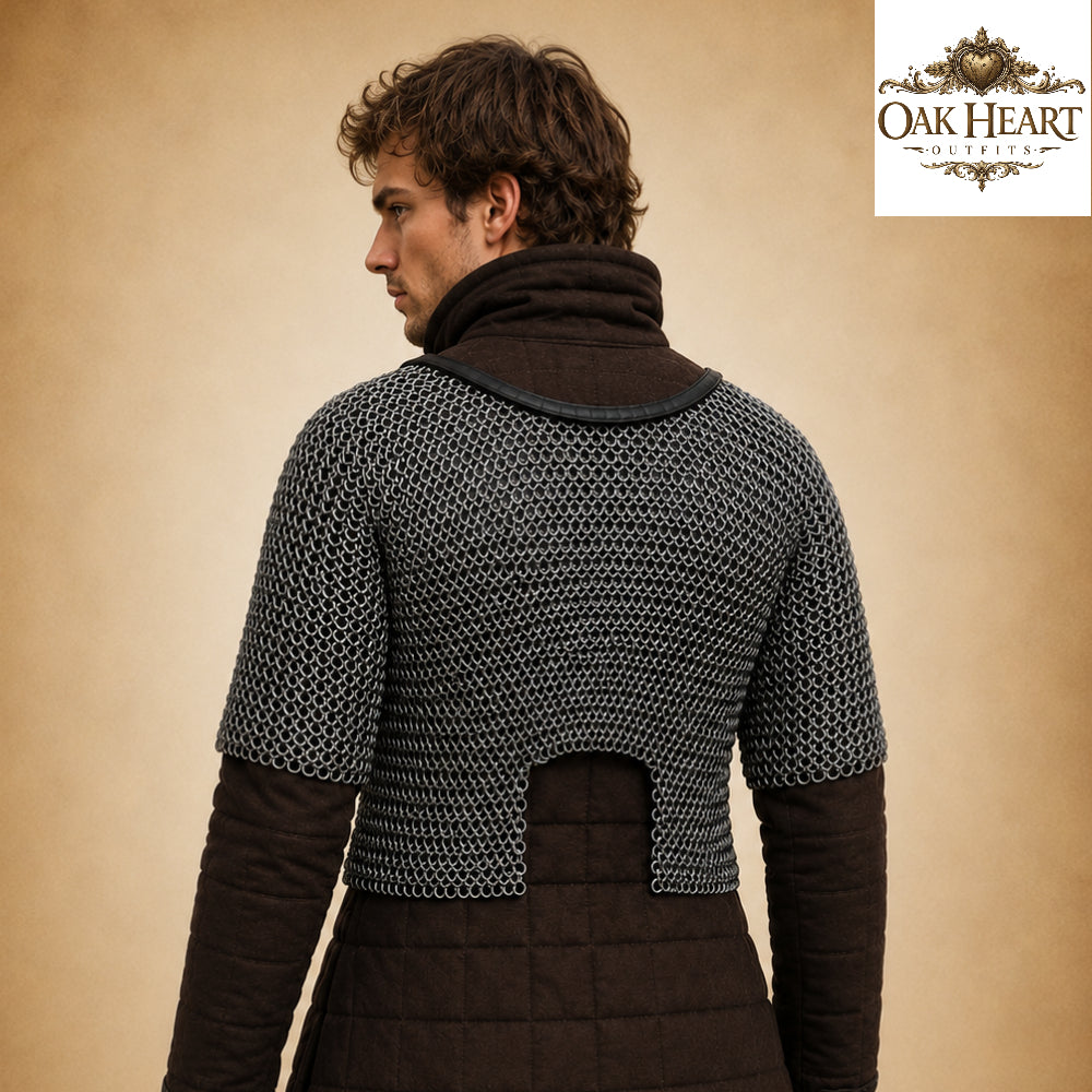 Handmade Viking Chainmail Armor – 9MM Round Riveted Hauberk Shir