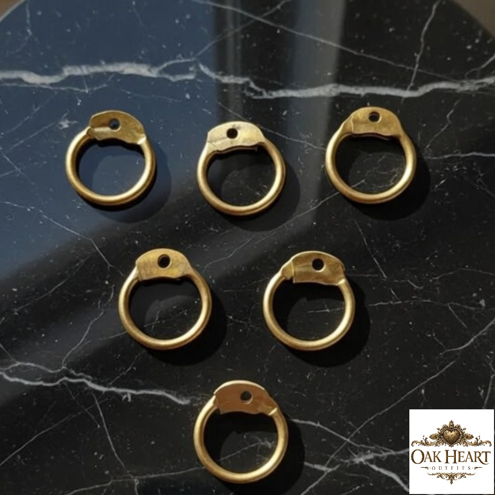 Brass Riveted Rings – Medieval Chainmail Repair Rings Natural Finish