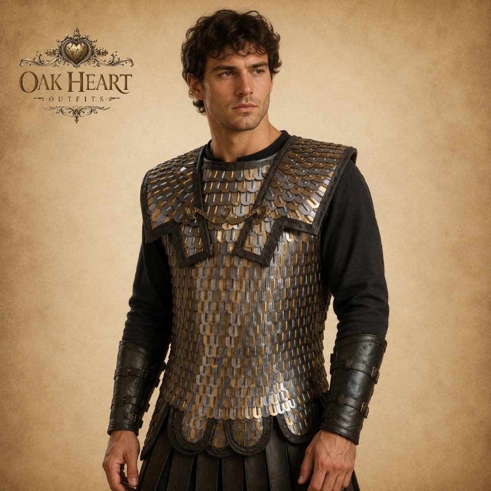 Roman Scale Armor Lorica Squamata – Historical Brass Body Armor