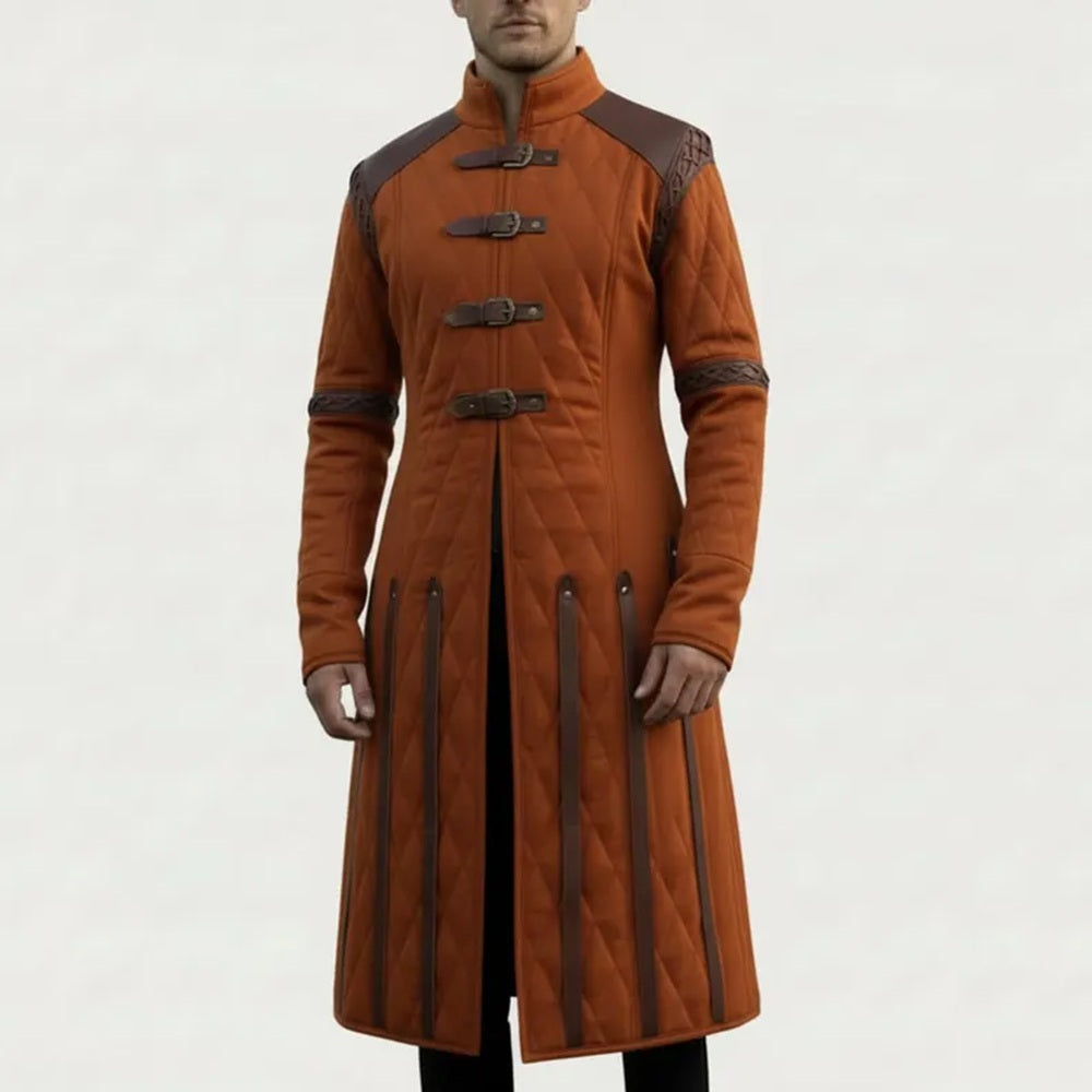 Ren Faire Yellow Gambeson Costume – Medieval Padded Armor for Reenactment