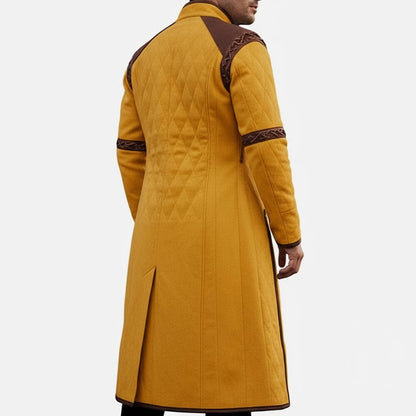 Ren Faire Yellow Gambeson Costume – Medieval Padded Armor for Reenactment