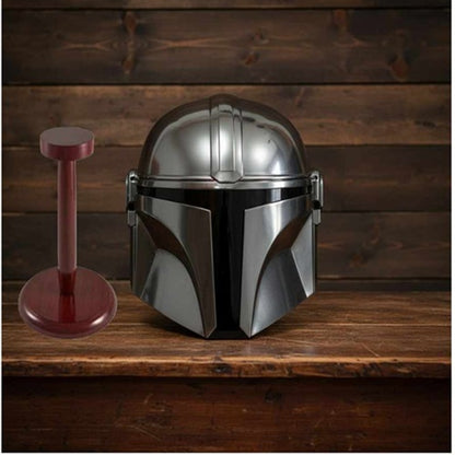 Mandalorian Helmet : Free Wooden Stand , Metal Replica Reproduction