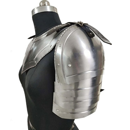 Medieval Steel Gorget and Pauldrons Set | LARP Reenactment Armor