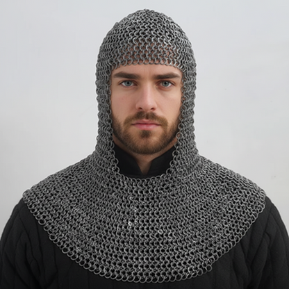 Medieval Viking Chainmail Hauberk – 6MM Round Ring Costume for Events