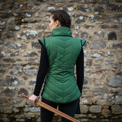 Medieval Cotton Gambeson Sleeveless – Padded Armor Vest for Viking LARP, Reenactment & Renaissance Fair