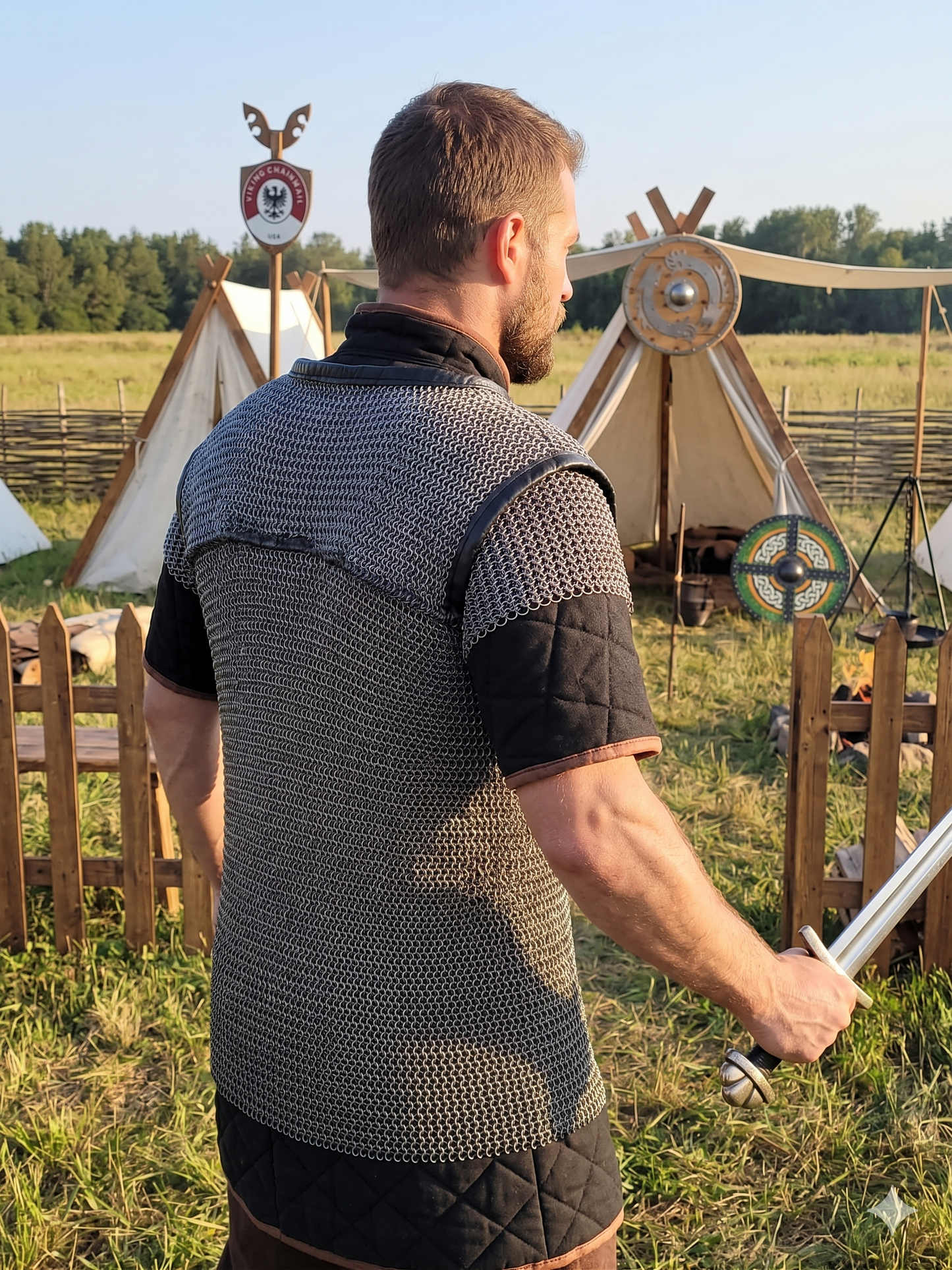 Roman Lorica Hamata Chainmail Shirt – 18 Gauge MS, 6MM Riveted Rings Armor