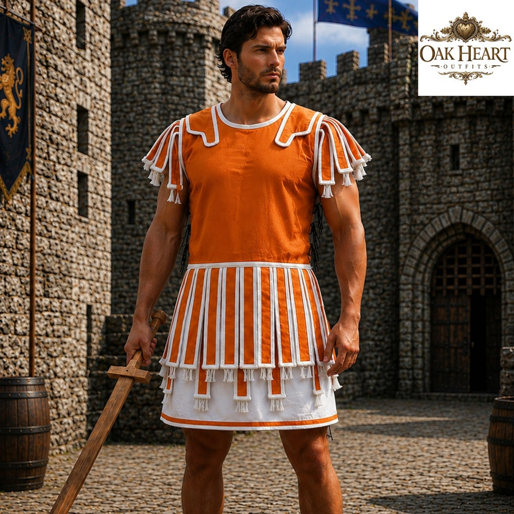Roman Quilted Subarmalis – Padded Armor Vest | Ancient Roman Tunic | Legionary Costume