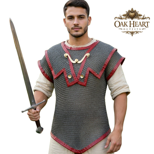 Roman Lorica Hamata Chainmail Shirt, 6mm Round Riveted Rings, Historical Armor for LARP