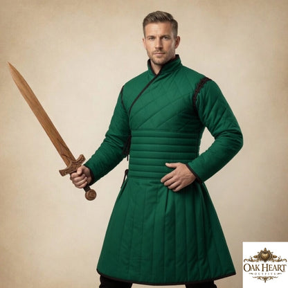 Medieval Padded Gambeson Jacket – Quilted Cotton Armor for LARP, Cosplay, SCA & Reenactment