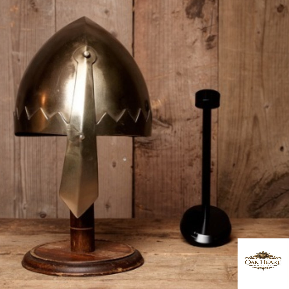 Medieval Norman Nasal Helmet – Knight Armor Helm for LARP SCA –  Display Stand