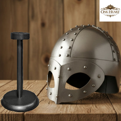 Steel Viking Norse Spectacle Helmet, With  wooden stand