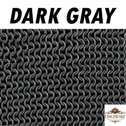 Medieval Dark Gray Aluminum Chainmail Hauberk – 9MM Flat Ring Halloween Costume