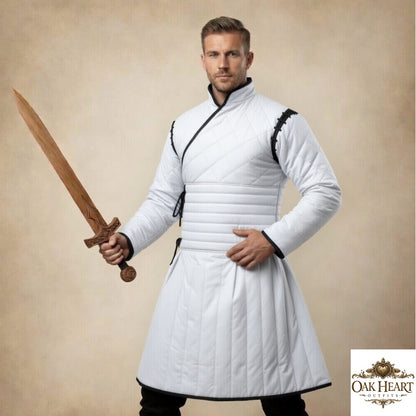Medieval Padded Gambeson Jacket – Quilted Cotton Armor for LARP, Cosplay, SCA & Reenactment