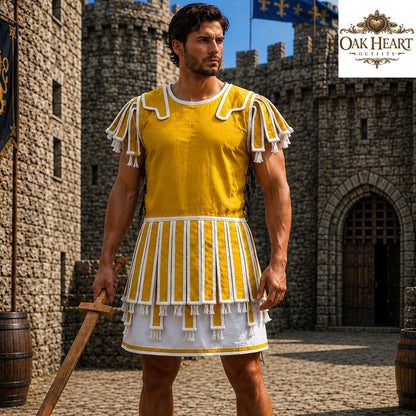 Roman Quilted Subarmalis – Padded Armor Vest | Ancient Roman Tunic | Legionary Costume