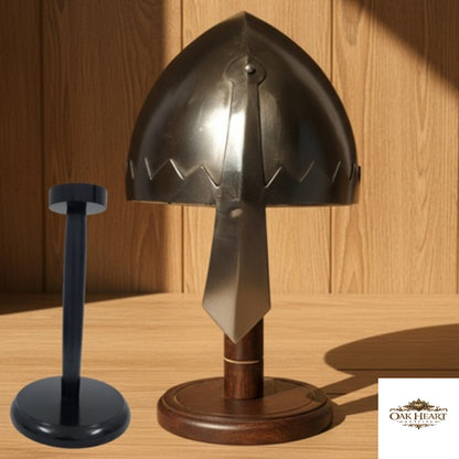 Medieval Norman Nasal Helmet – Knight Armor Helm for LARP SCA –  Display Stand