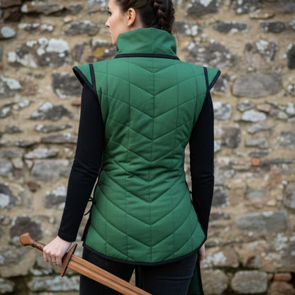 Medieval Cotton Gambeson Sleeveless – Padded Armor Vest for Viking LARP, Reenactment & Renaissance Fair