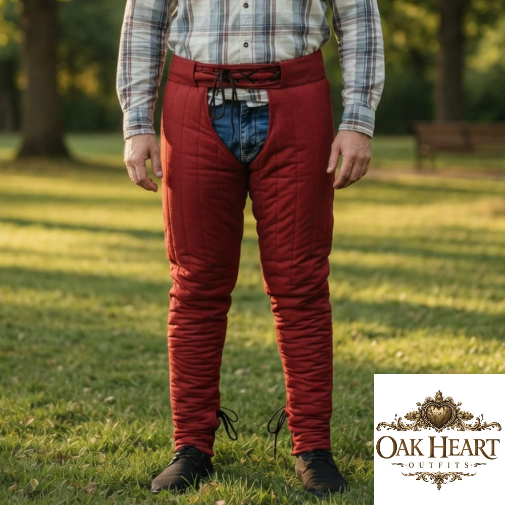 Medieval Padded Cotton Leggings: SCA Armor Chausses Under Gambeson Maille Hauberk for Halloween events
