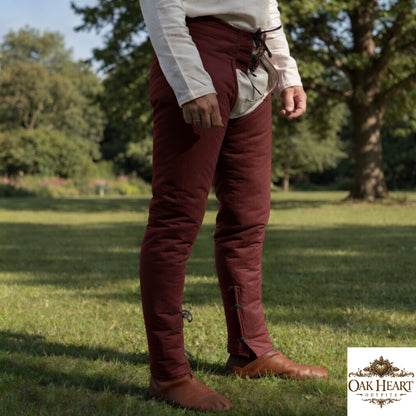 Medieval Leggings – Cotton Chausses for SCA Armor, Gambeson & Maille Hauberk