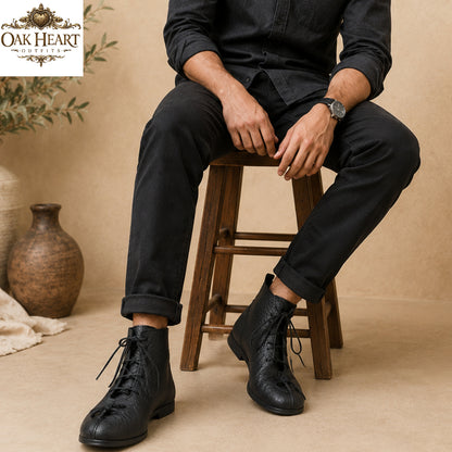Medieval Leather Buhurt Shoes, Historical Reenactment Footwear, Viking Ankle Boots,