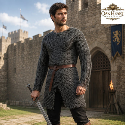 Medieval Chainmail Shirt – 9mm Round Riveted Rings with Flat Washers