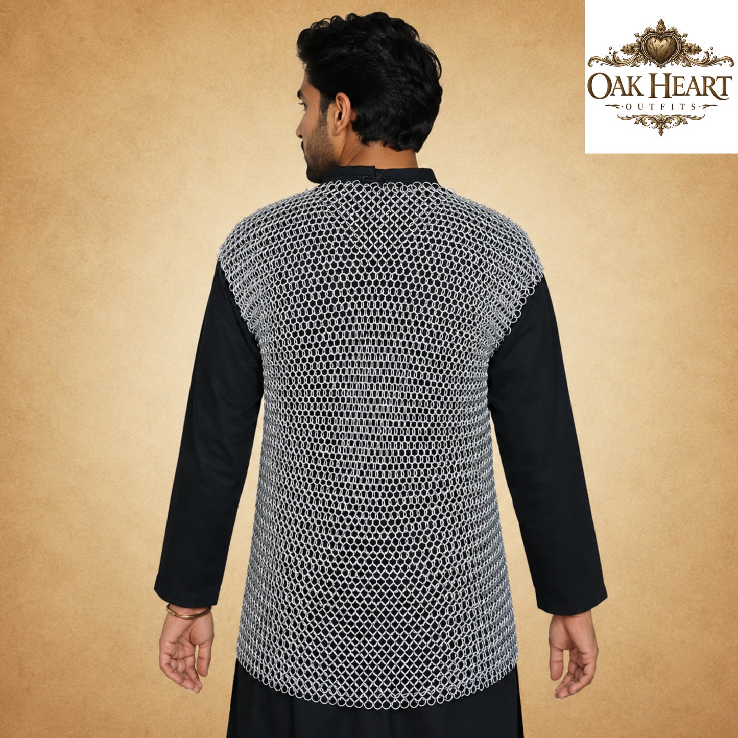 10MM Mild Steel Butted Chainmail Shirt – 18G Medieval Haubergeon Armor