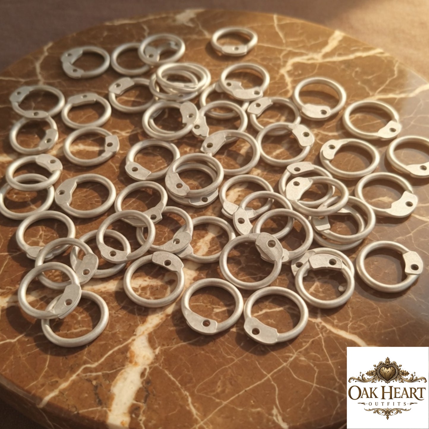 Aluminum 9mm Chainmail Rings – Round Riveted Armor Rings with Free Tool for Crafting