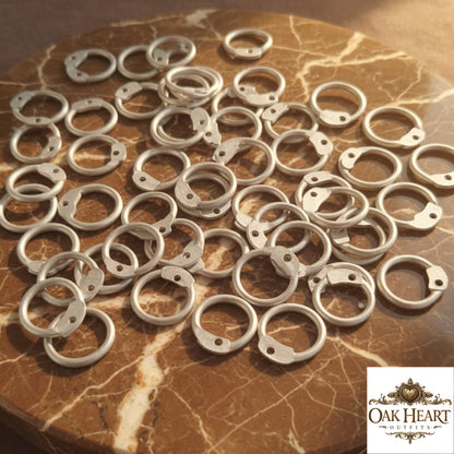 Aluminum 9mm Chainmail Rings – Round Riveted Armor Rings with Free Tool for Crafting