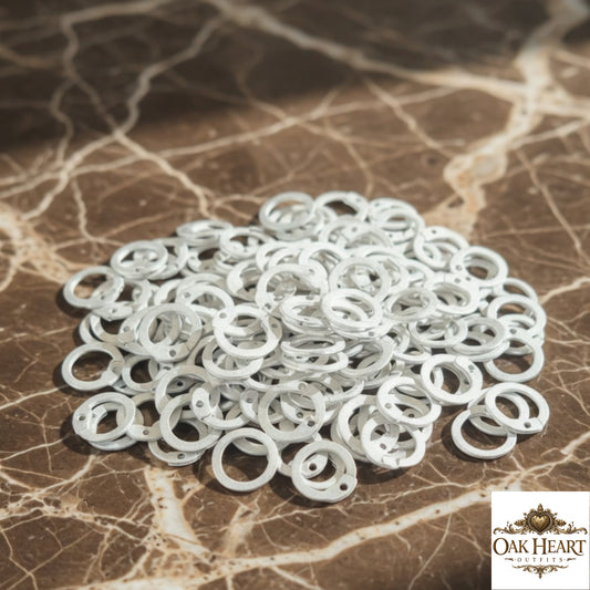 Loose 9mm Chainmail Rings – Flat Riveted Steel Rings with Free Tool for DIY Chainmail