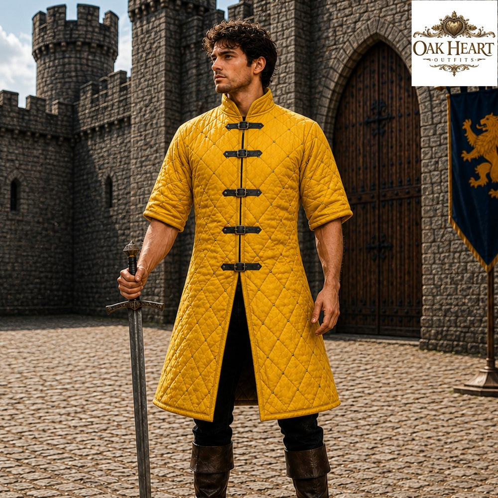 Medieval Gambeson Jacket | Quilted Cotton Armor | LARP SCA Ren Faire Costume