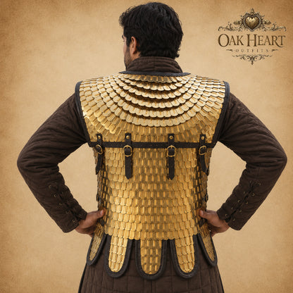 Roman Brass Squamata Armor – Medieval Scale Cuirass for Cosplay