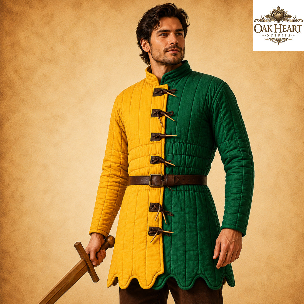 Medieval Padded Gambeson Armor Jacket – Quilted Cotton Viking Aketon