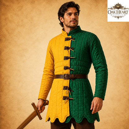 Medieval Padded Gambeson Armor Jacket – Quilted Cotton Viking Aketon