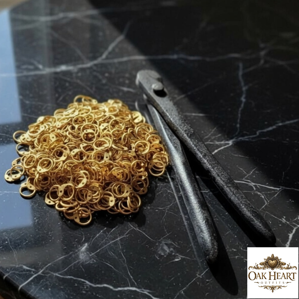 Brass Riveted Rings – Medieval Chainmail Repair Rings Natural Finish
