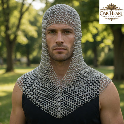 Medieval Aluminum Chainmail Shirt – 9MM Butted Rings, Half Sleeve Haubergeon