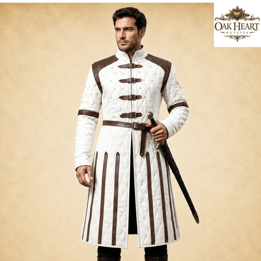 Medieval Gambeson Padded Armor – Quilted Cotton Aketon for LARP & SCA