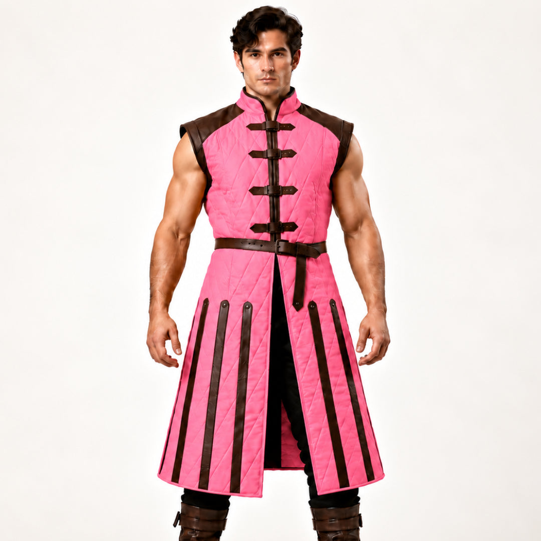 Medieval Sleeveless Gambeson Vest, Padded Knight Armor, Ren Faire Outfit, LARP Costume, SCA Gear