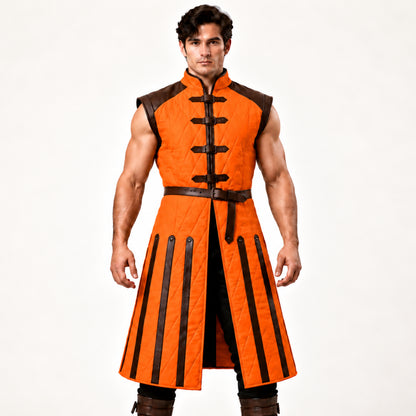 Medieval Sleeveless Gambeson Vest, Padded Knight Armor, Ren Faire Outfit, LARP Costume, SCA Gear