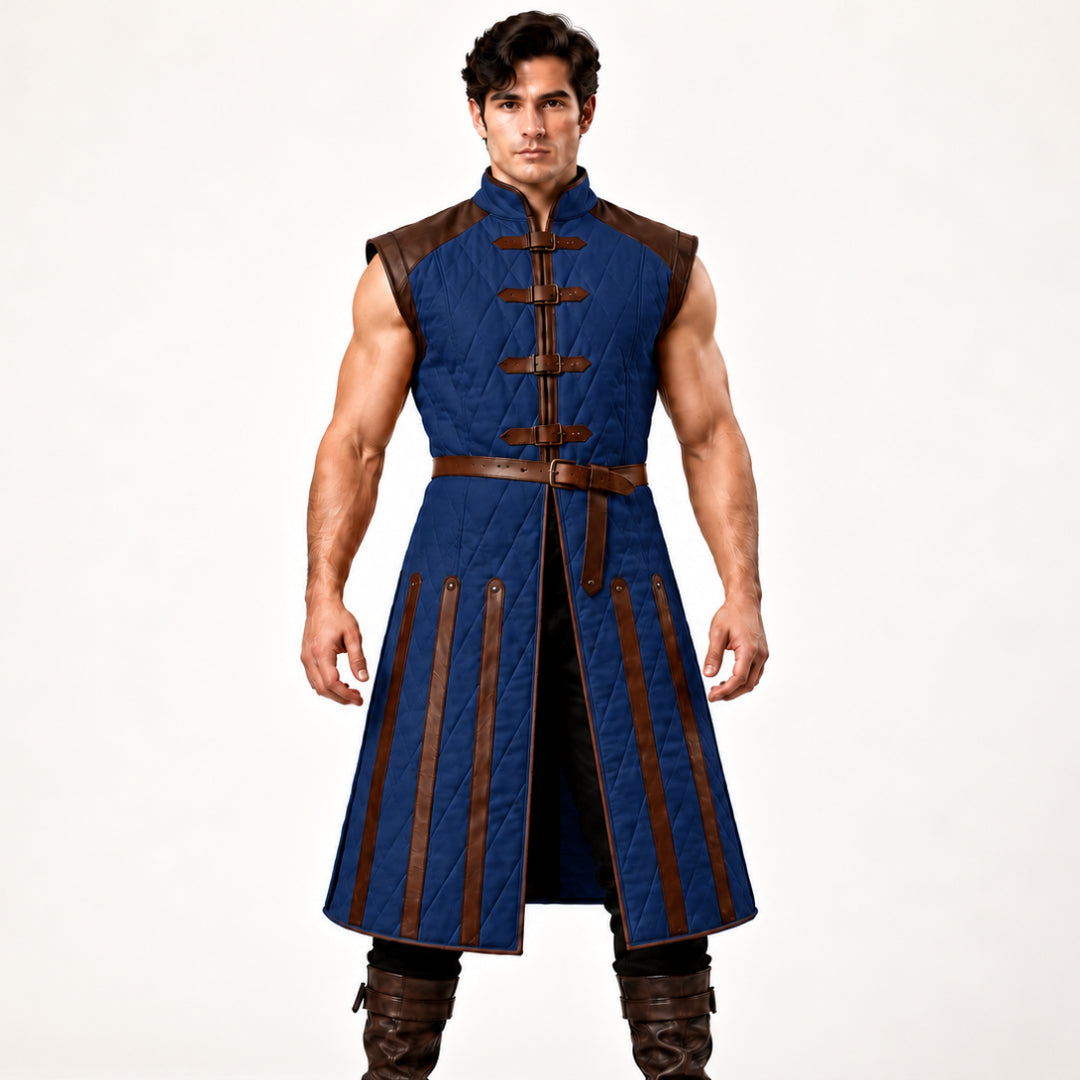 Medieval Sleeveless Gambeson Vest, Padded Knight Armor, Ren Faire Outfit, LARP Costume, SCA Gear