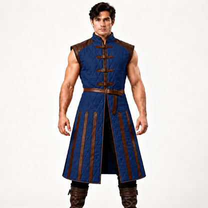 Medieval Sleeveless Gambeson Vest, Padded Knight Armor, Ren Faire Outfit, LARP Costume, SCA Gear