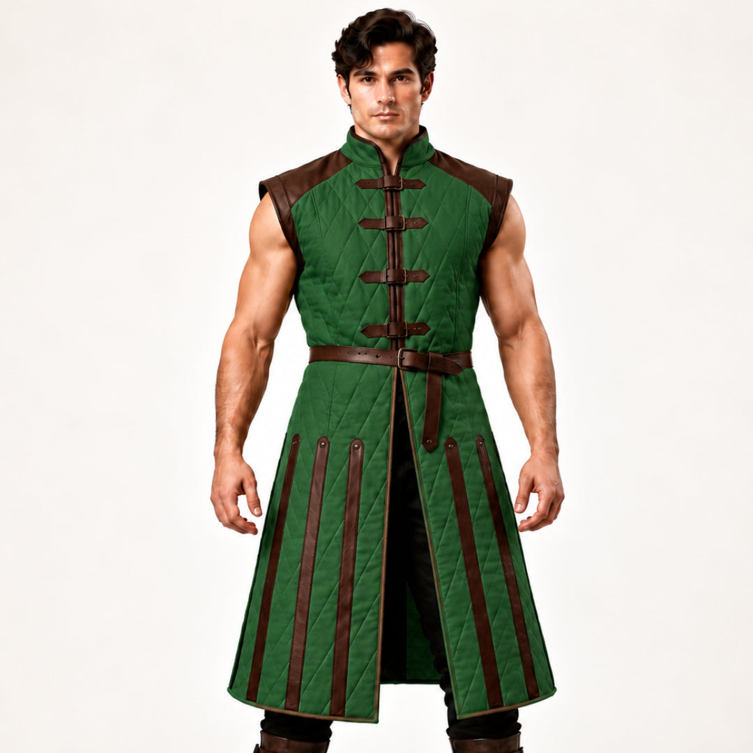Medieval Sleeveless Gambeson Vest, Padded Knight Armor, Ren Faire Outfit, LARP Costume, SCA Gear