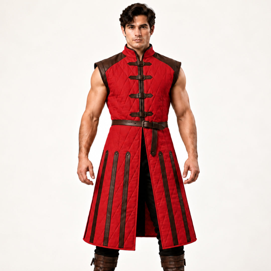 Medieval Sleeveless Gambeson Vest, Padded Knight Armor, Ren Faire Outfit, LARP Costume, SCA Gear